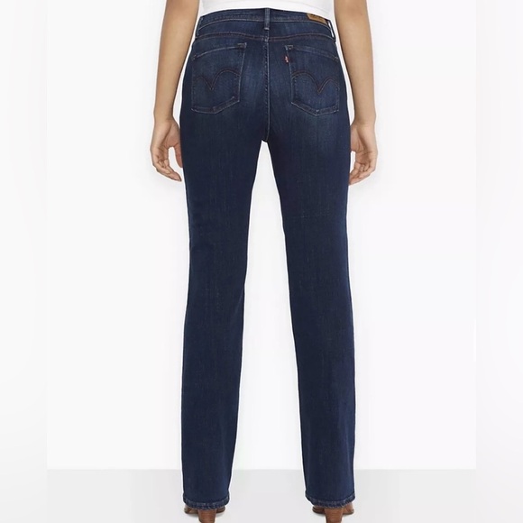Levi's 512 Perfectly Slimming Bootcut Jeans Women's 8 Dark Wash Midrise Comfort - Picture 13 of 15